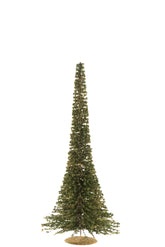 Boom Deco Glitter Plas Groen/Goud L